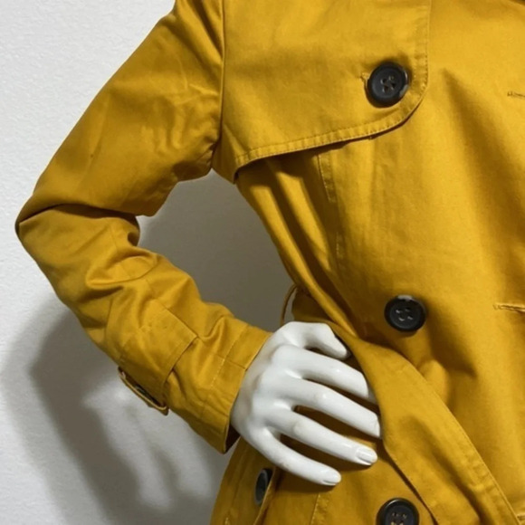 Mustard Yellow Trench Coat - Picture 5 of 8